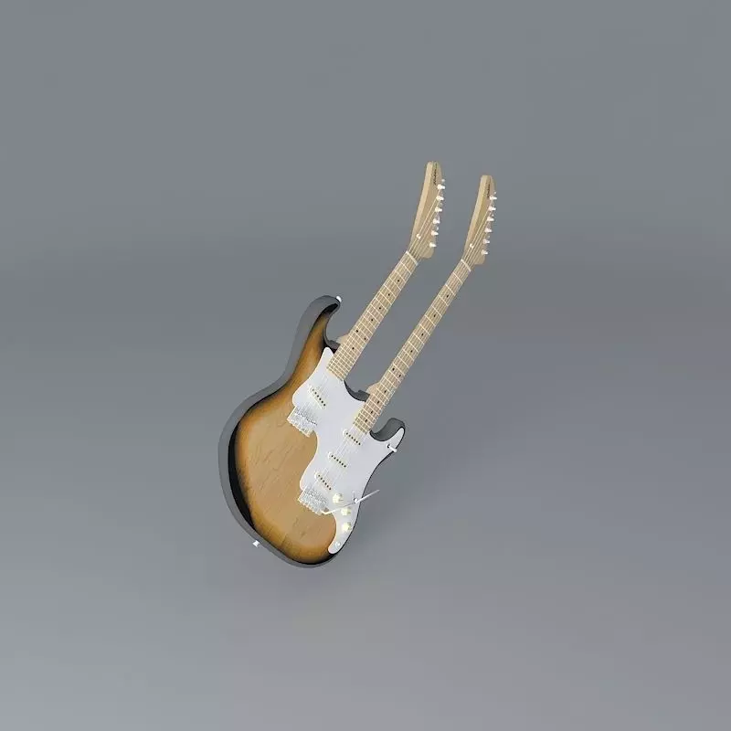 Robin double neck guitar Free 3D model