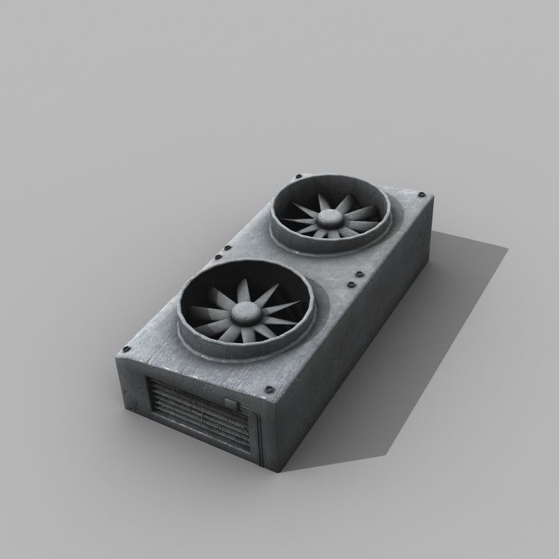 Rooftop Airconditioner Unit 3D model_4