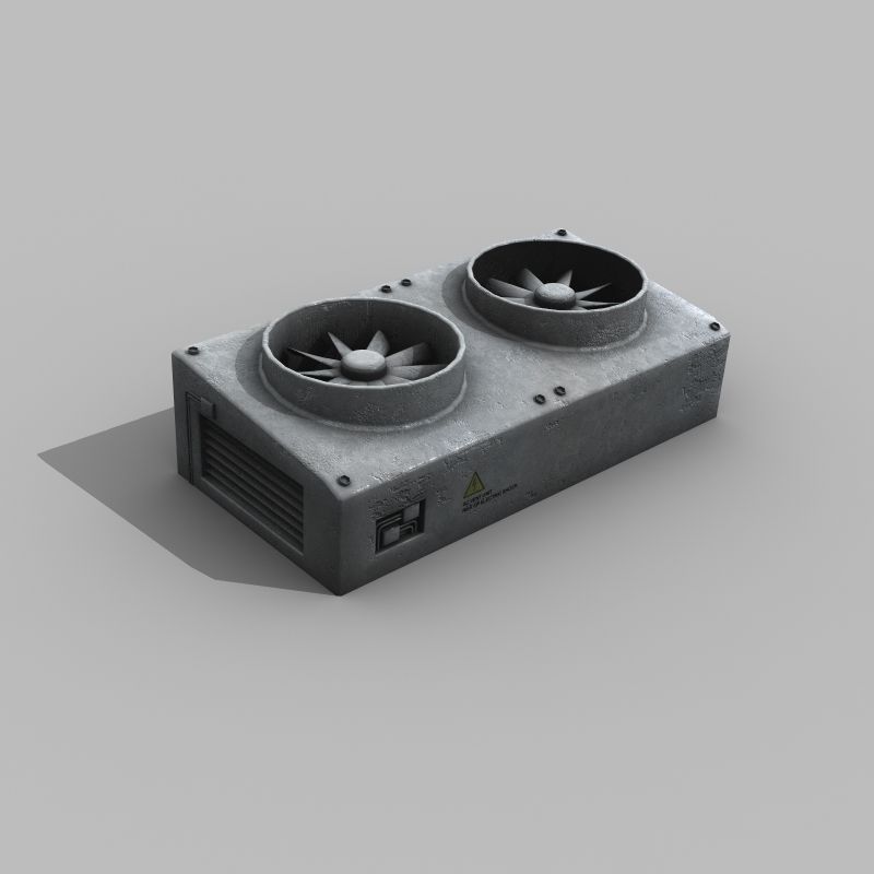Rooftop Airconditioner Unit 3D model_5