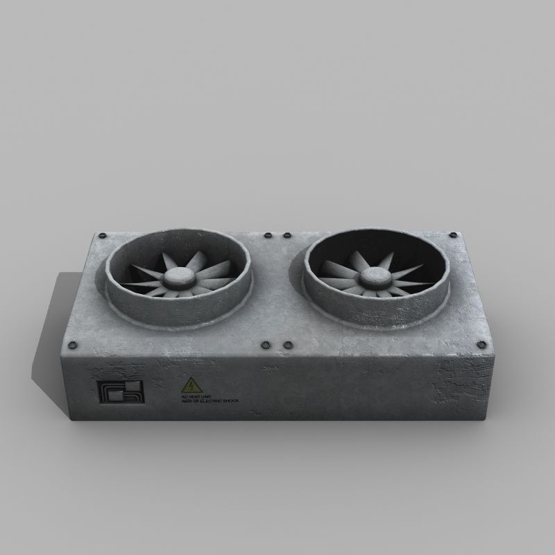 Rooftop Airconditioner Unit 3D model_1