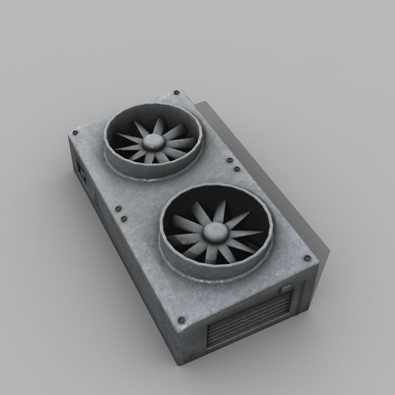 Rooftop Airconditioner Unit 3D model_3