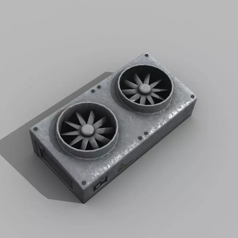 Rooftop Airconditioner Unit 3D model_0