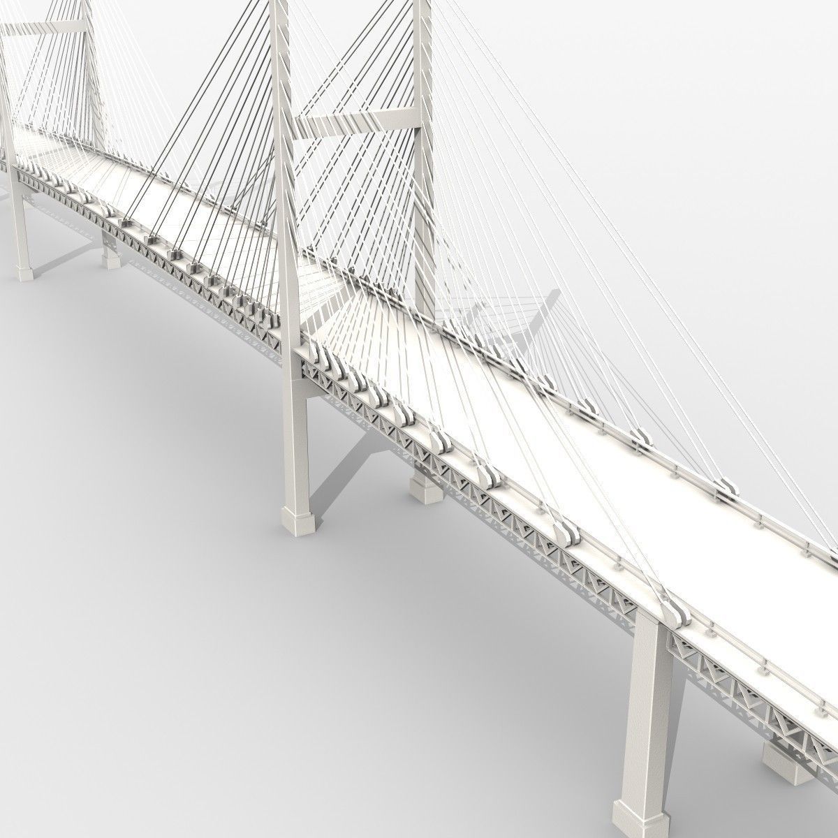 Yokohama Bay Bridge 3D model_1