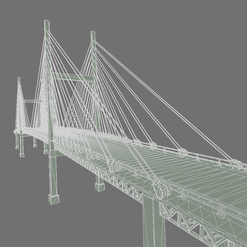 Yokohama Bay Bridge 3D model_10