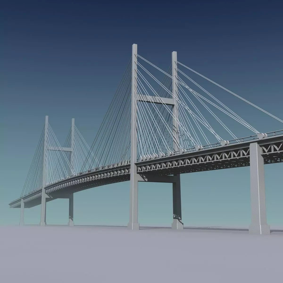 Yokohama Bay Bridge 3D model_0