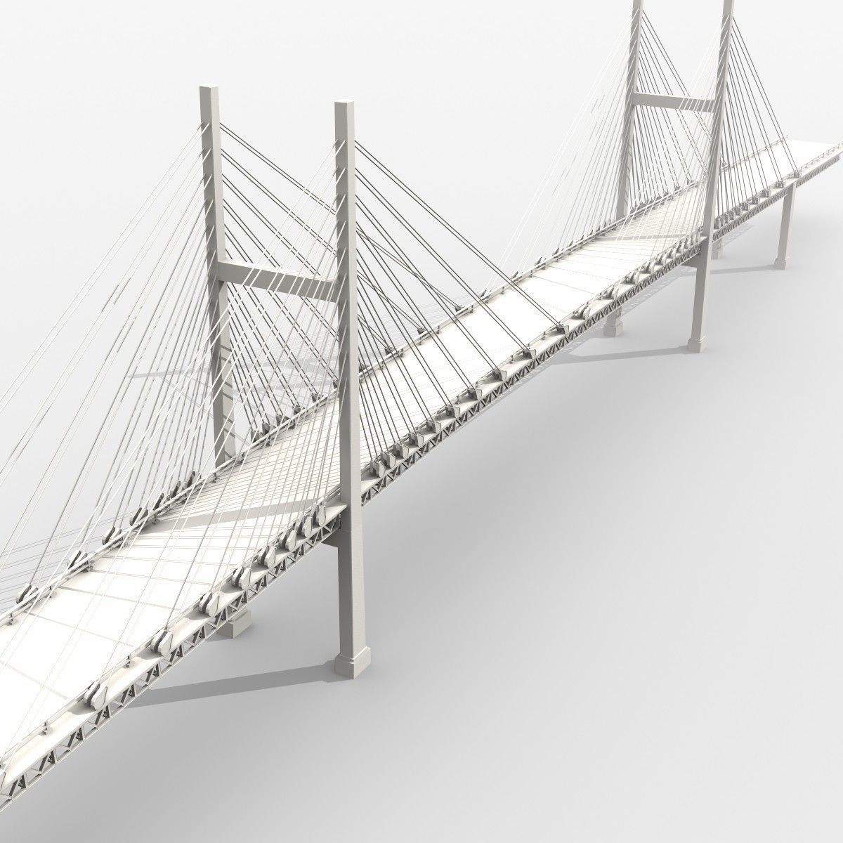 Yokohama Bay Bridge 3D model_3