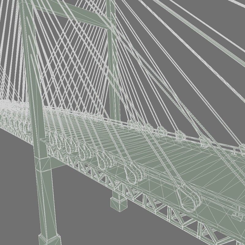 Yokohama Bay Bridge 3D model_9