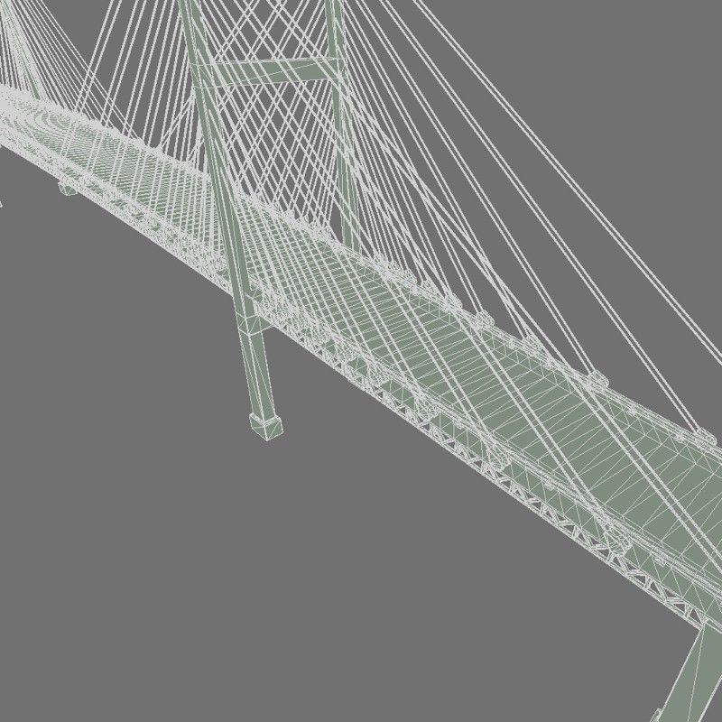 Yokohama Bay Bridge 3D model_7