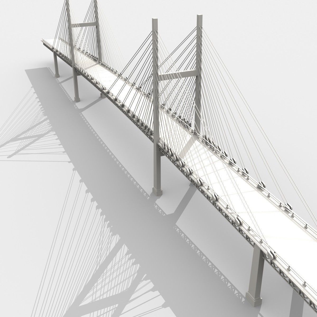Yokohama Bay Bridge 3D model_4