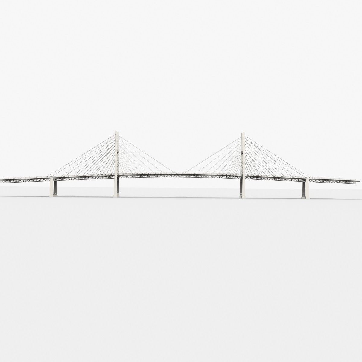 Yokohama Bay Bridge 3D model_5
