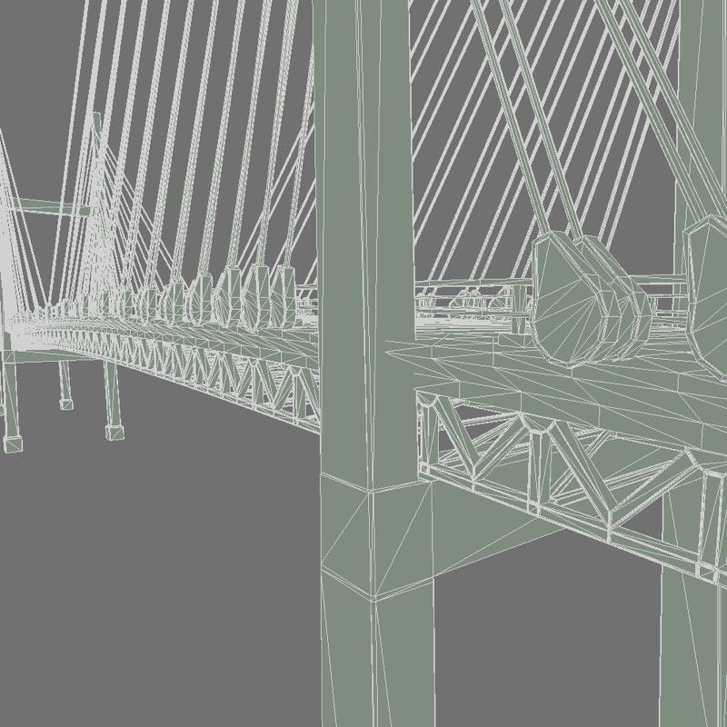 Yokohama Bay Bridge 3D model_8