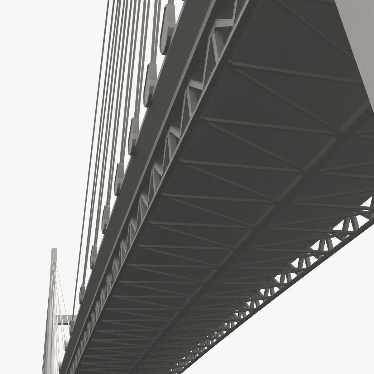 Yokohama Bay Bridge 3D model_6