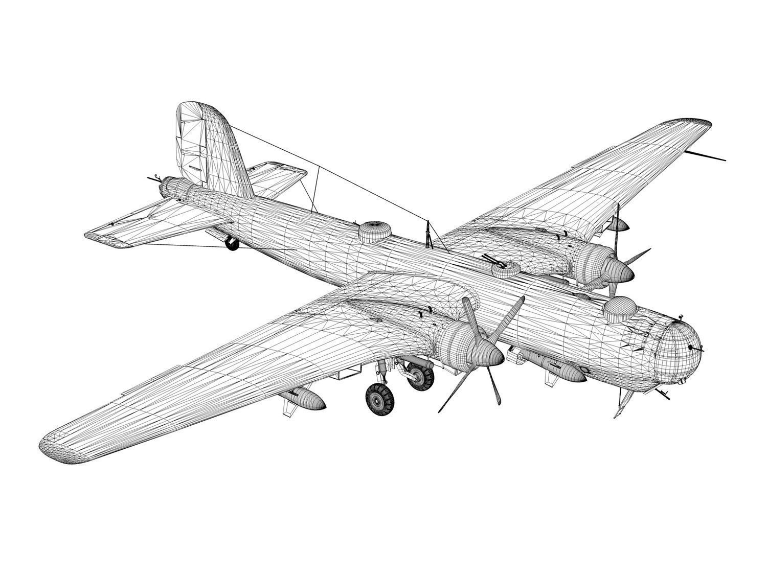 Heinkel He-177 - Greif - KMUD 3D model_19