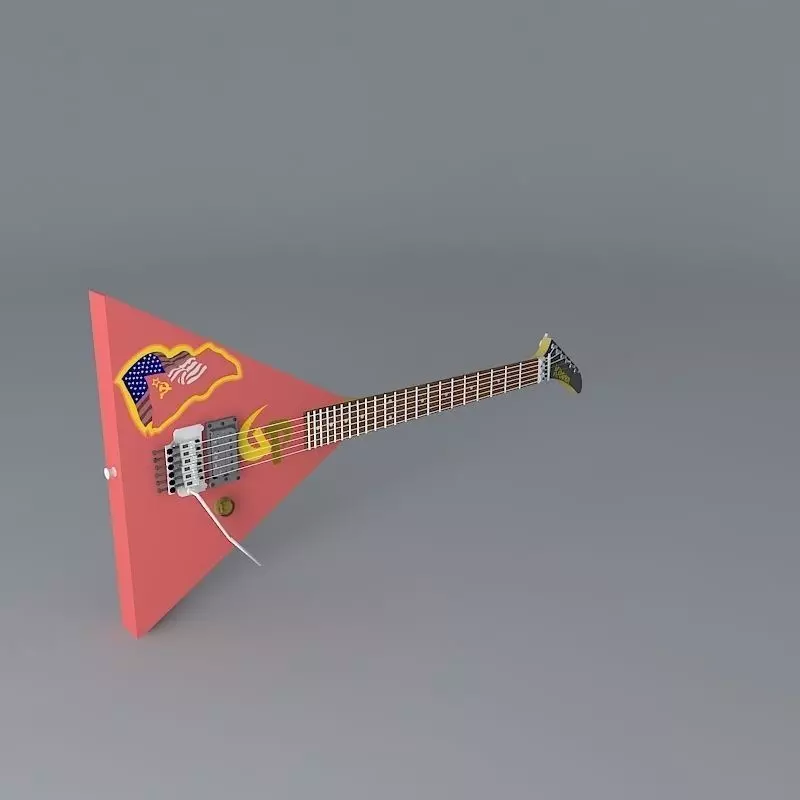 1990 Kramer Russian Balalaika guitar Free 3D model_0