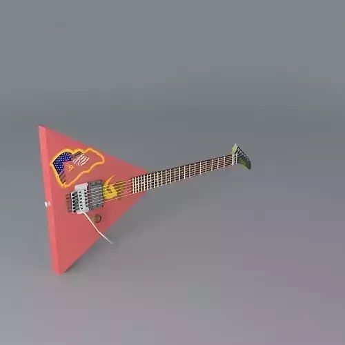1990 Kramer Russian Balalaika guitar Free 3D model
