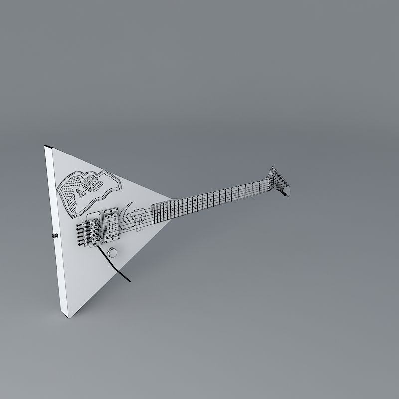 1990 Kramer Russian Balalaika guitar Free 3D model_3
