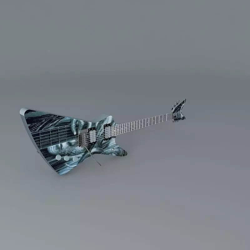 H R Giger Steve Stevens Atomic Playboysguitar Free 3D model