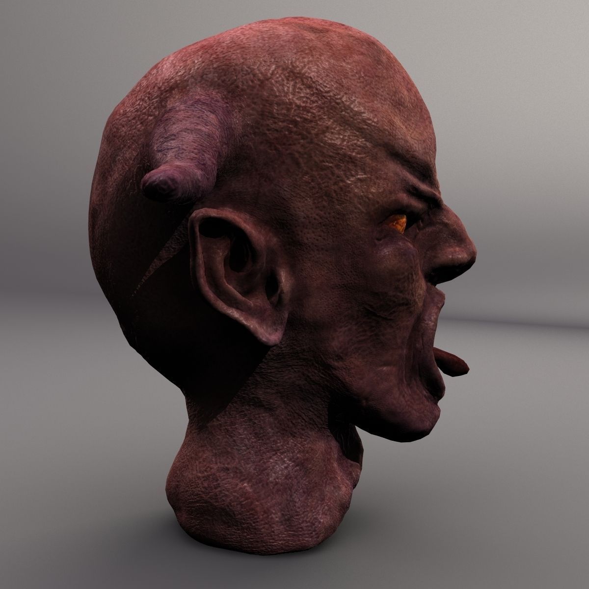 Red Demon Head 3D model_1