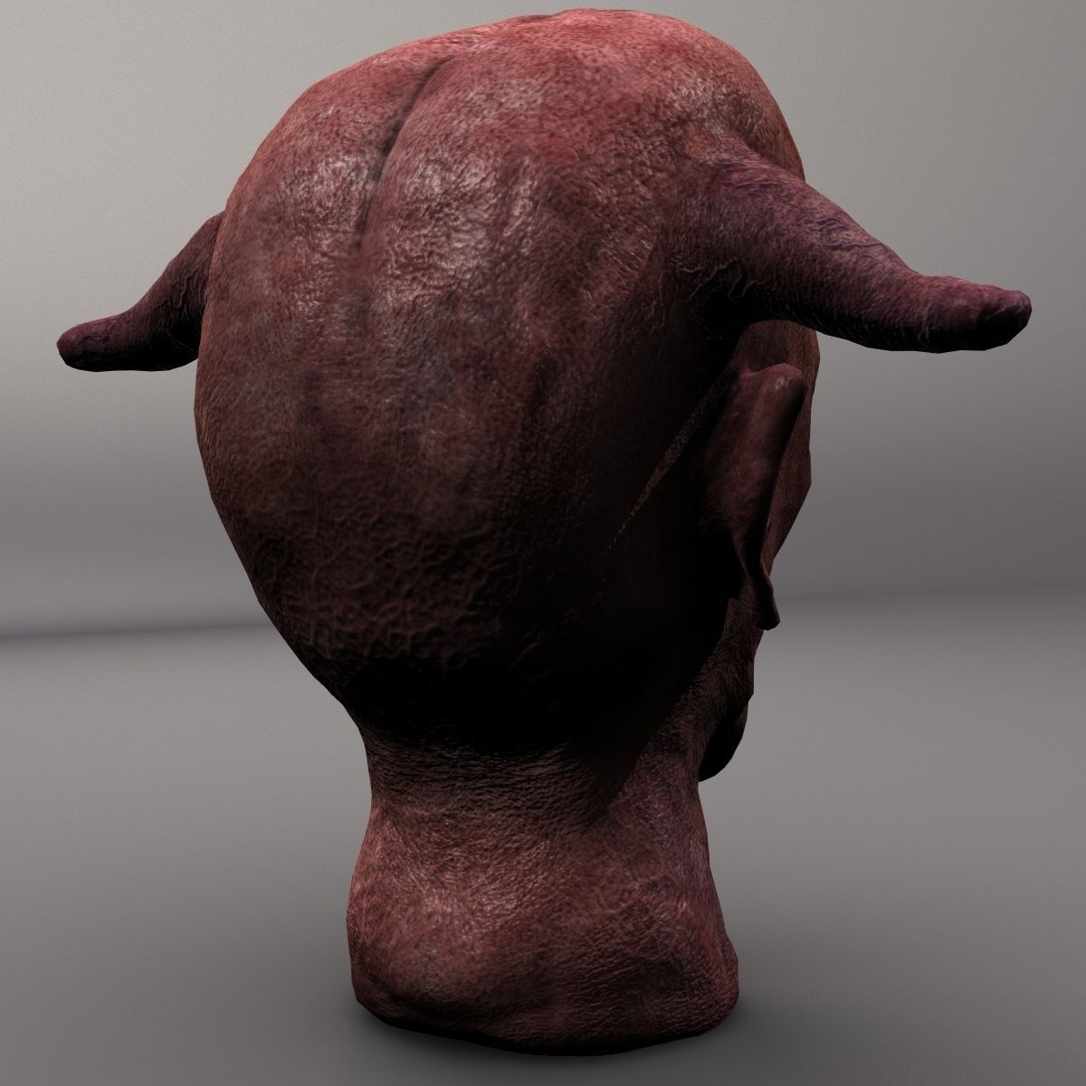 Red Demon Head 3D model_2