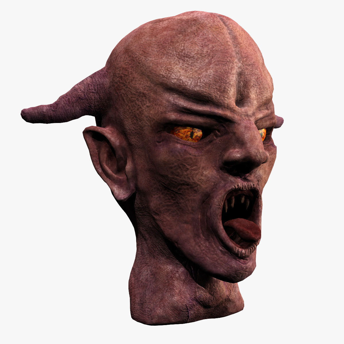 Red Demon Head 3D model_8