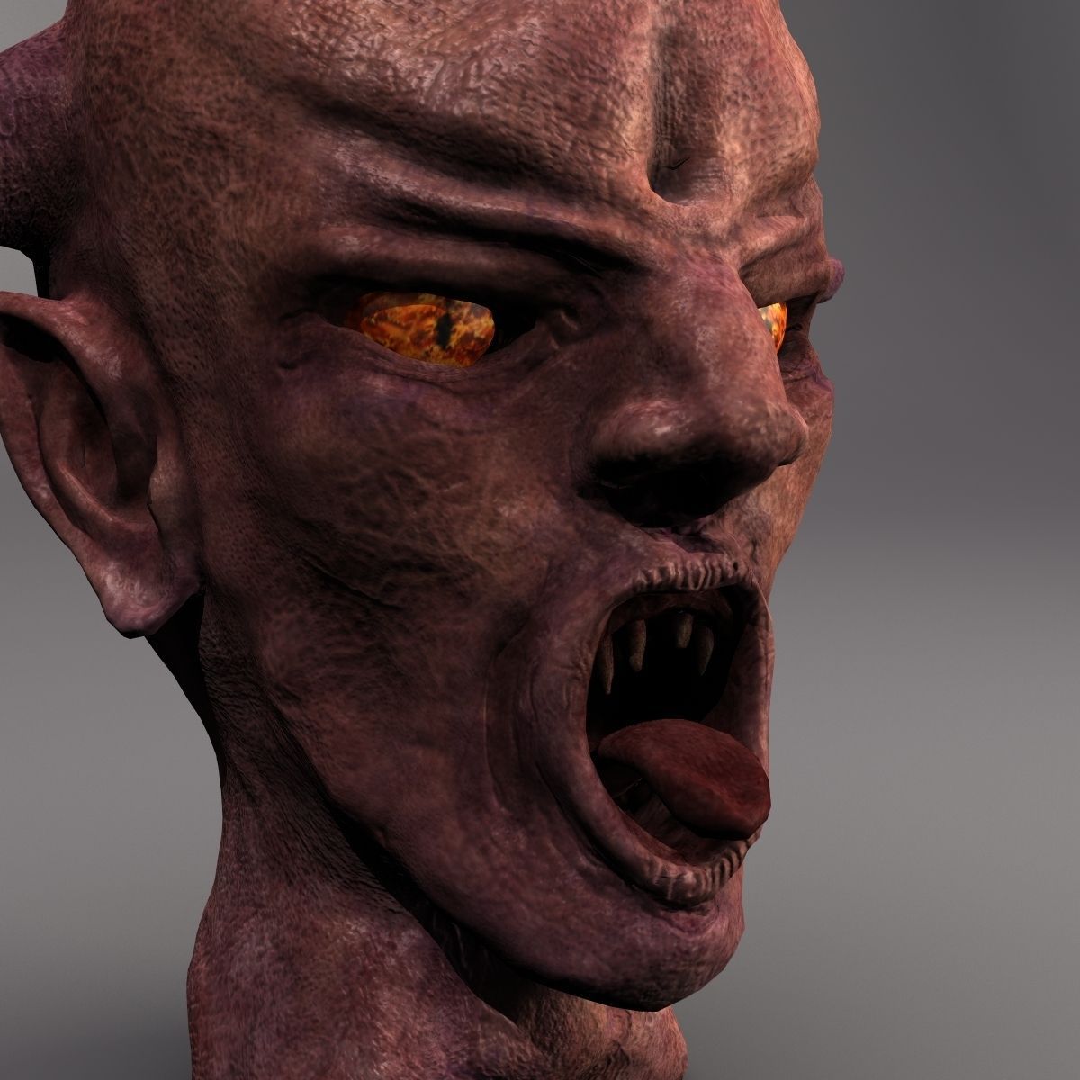 Red Demon Head 3D model_6