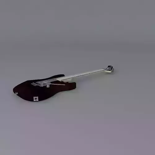 Plaid painted guitar 