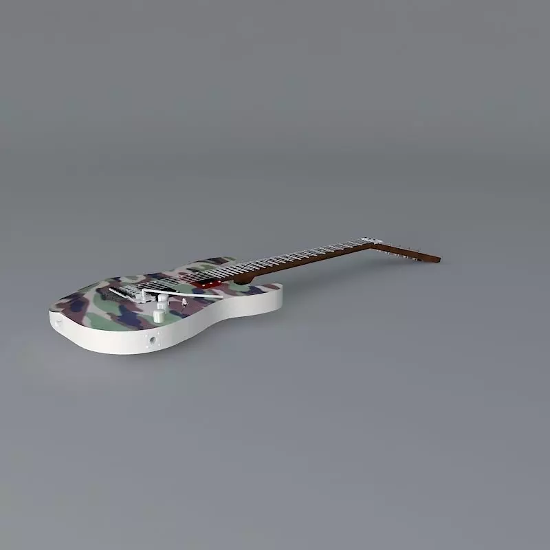 Kramer camouflage guitar Free 3D model