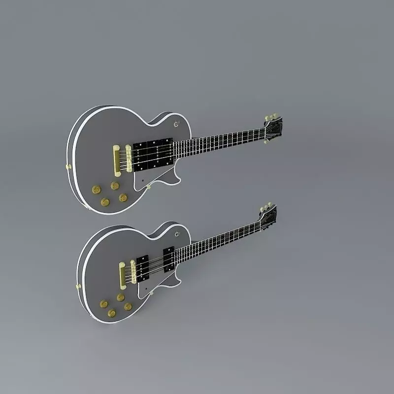 Gibson Les Paul Custom guitar Free 3D model