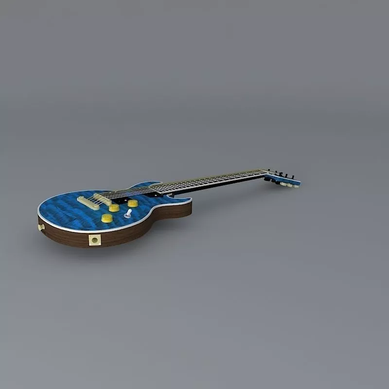 Gibson Longhorn Double Cut BV guitar Free 3D model