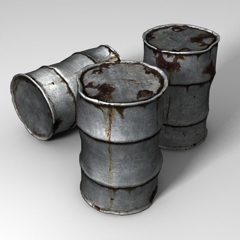 Rusty Barrel 2 3D model_1