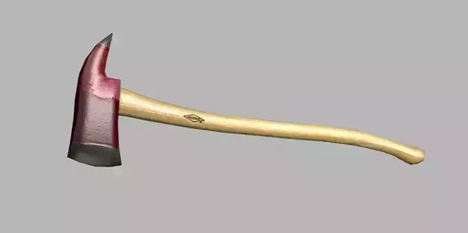 Low-poly fireaxe axe