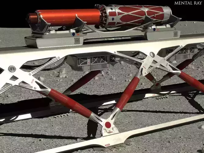 Circum Lunar Accelerator  Rail 3D model