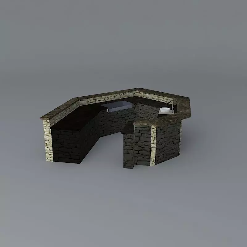 Wrap around kitchen Free 3D model