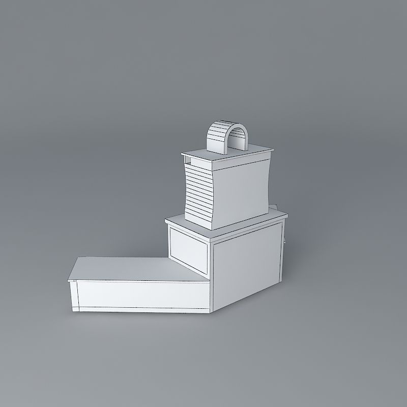 The Puckett fireplace Free 3D model_3