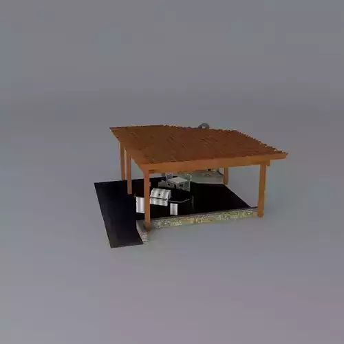 Fireplace with pergola