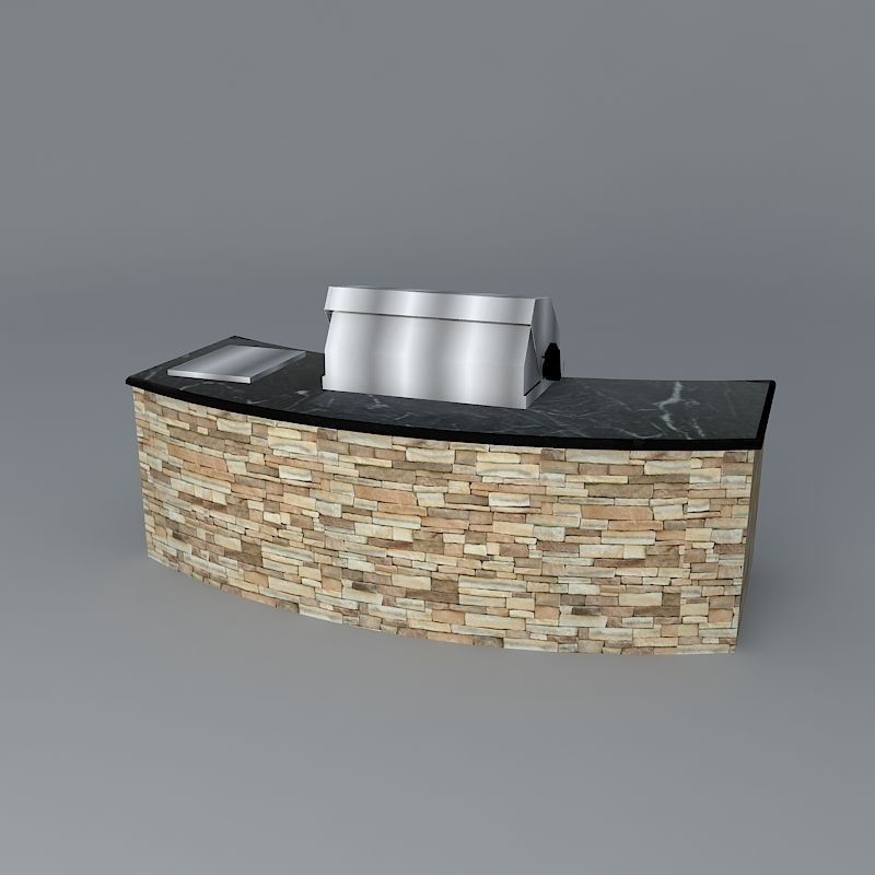 9' radius Grill Free 3D model_1