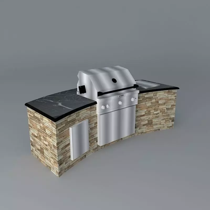 9' radius Grill Free 3D model_0