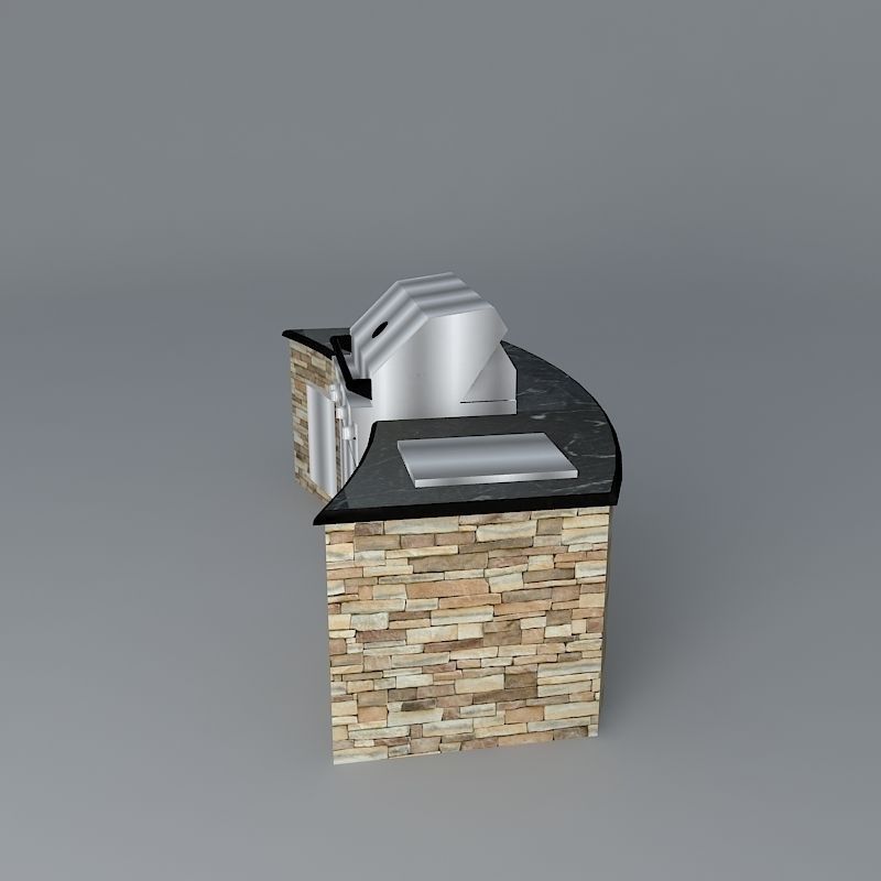 9' radius Grill Free 3D model_2
