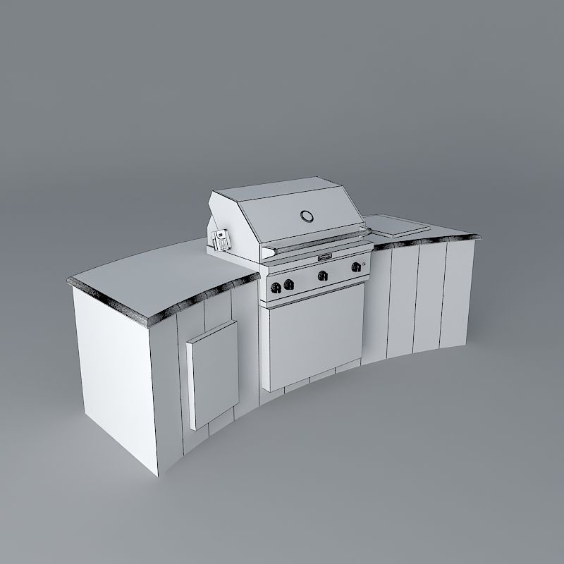 9' radius Grill Free 3D model_3