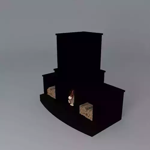 Fireplace with wood boxes