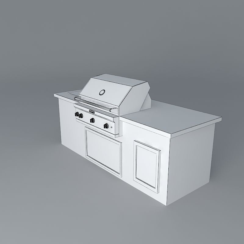 Grill Stand Free 3D model_4