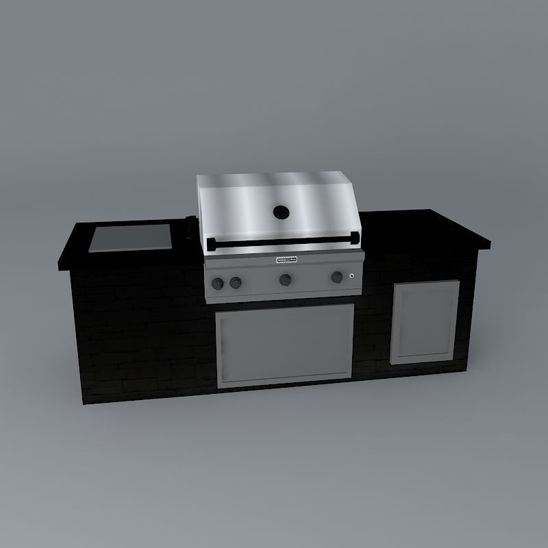 Grill Stand Free 3D model_2