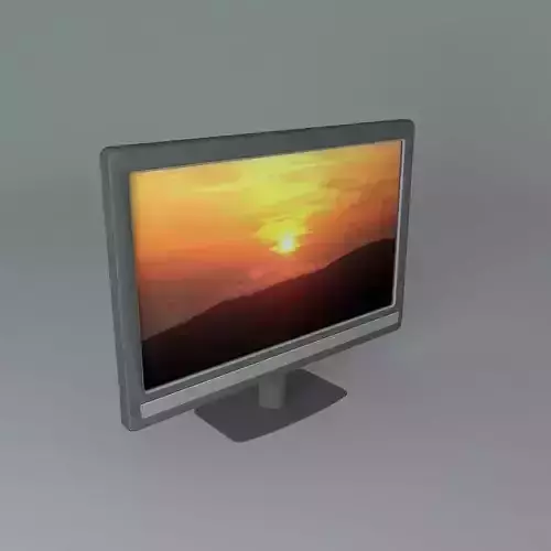 TV set monitor with sunset