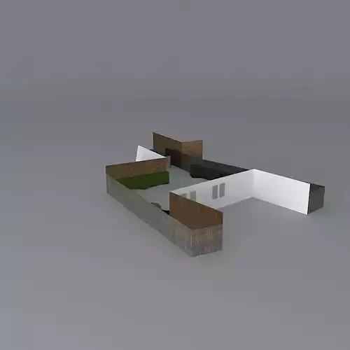 Rear garden with play equipment and playhouse