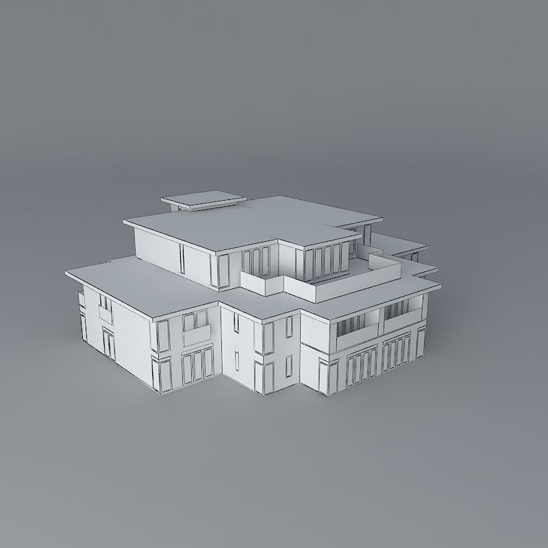 Apartment block Free 3D model_3