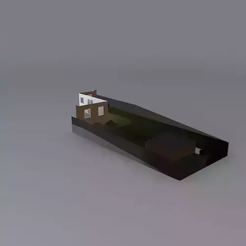 Sloping garden design with simple clean lines 