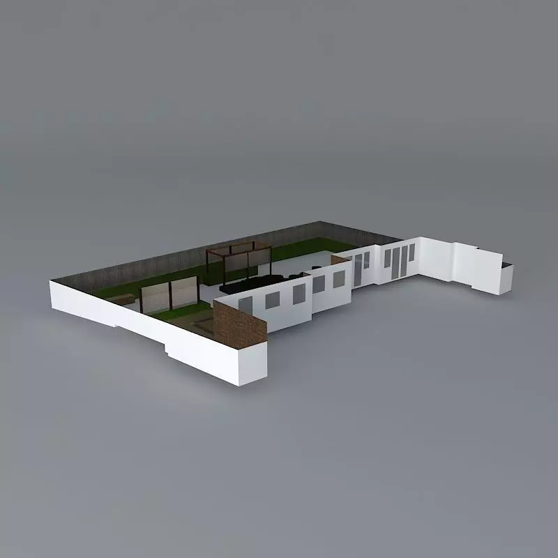 Garden design to remove grass slope option Free 3D model_0