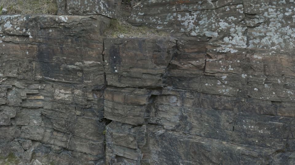 rock cliff 1 Low-poly 3D model_1