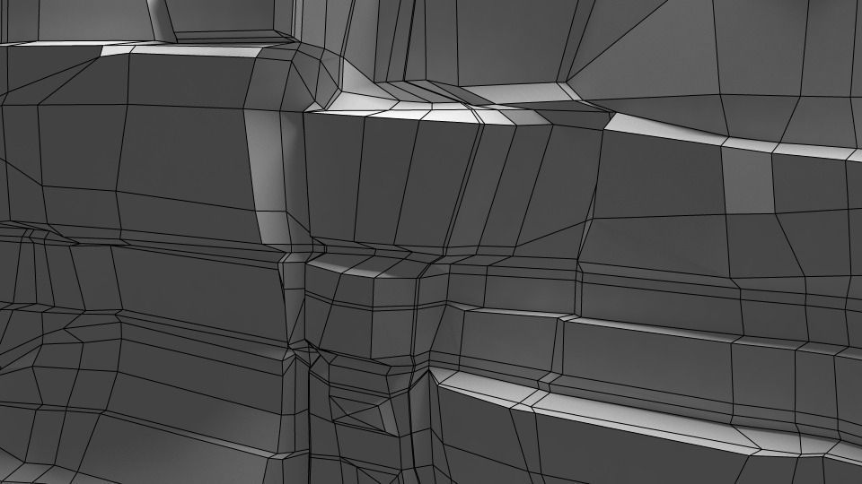 rock cliff 1 Low-poly 3D model_4