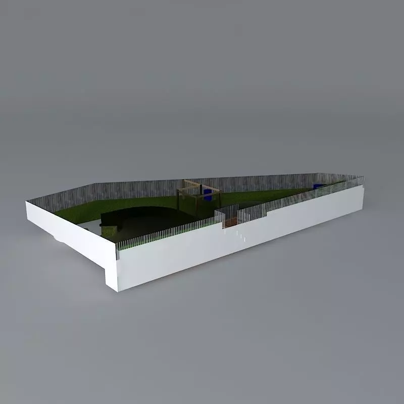 Town garden on a slight slope Free 3D model